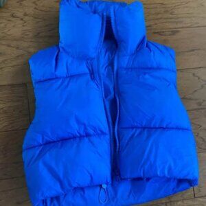 Blue puffer vest (size xs)